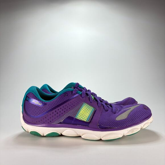 Brooks PureFlow 4 Electric Purple Peacoat Lace Up Running Shoes Women's Size 9 - Picture 1 of 11